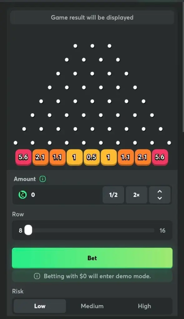 Plinko en BC.Game