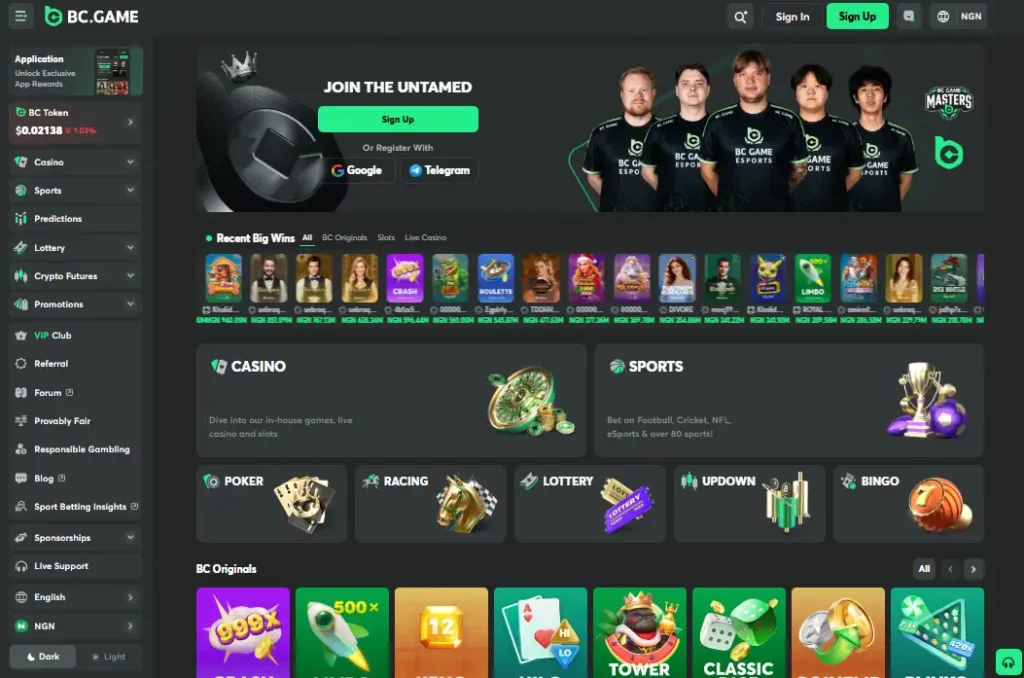 What You Can Find at BC.Game: General Overview